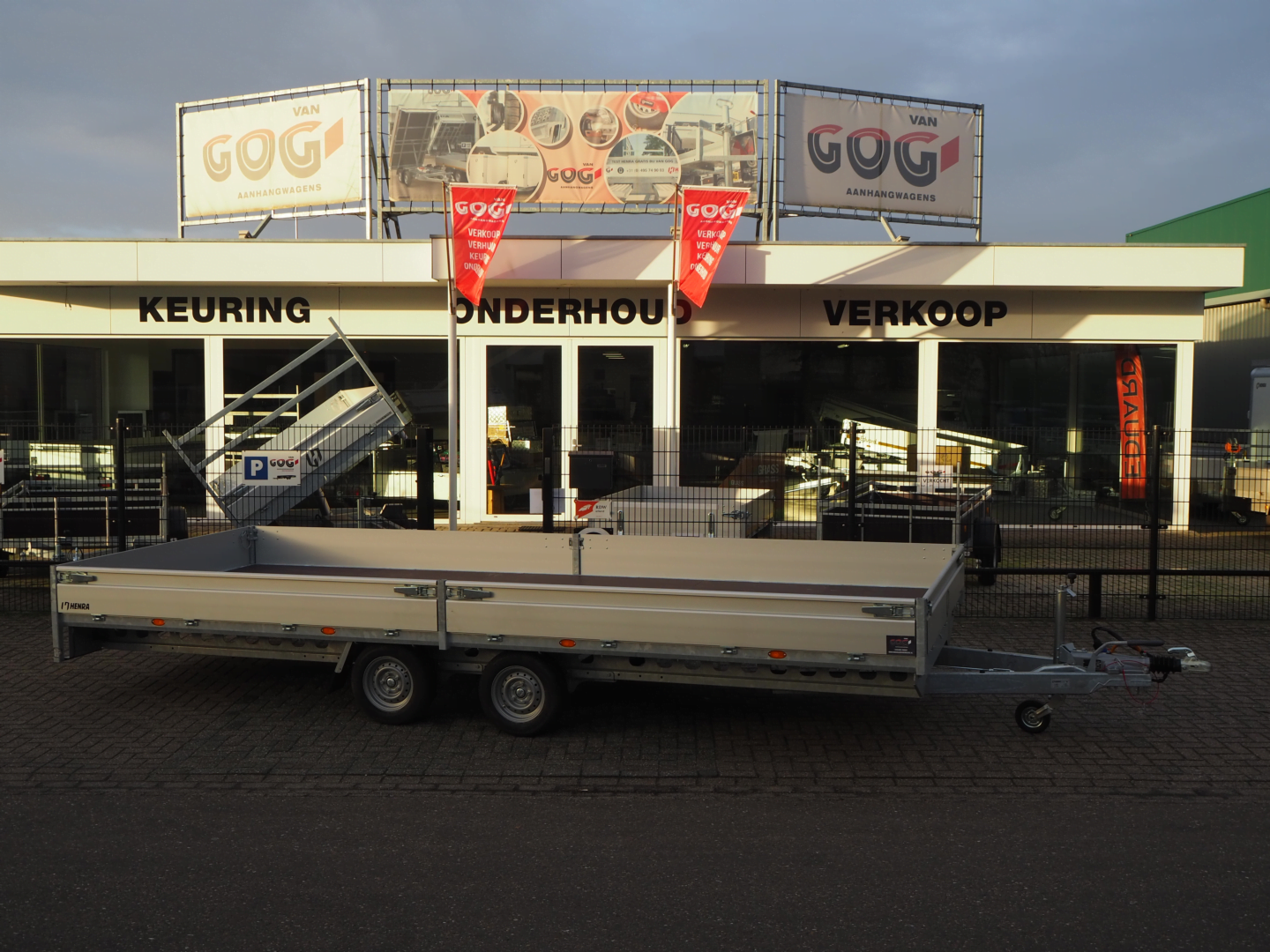 Henra plateauwagen 553x222 3500kg sledes €5550 voorraadnummer 5 (15)