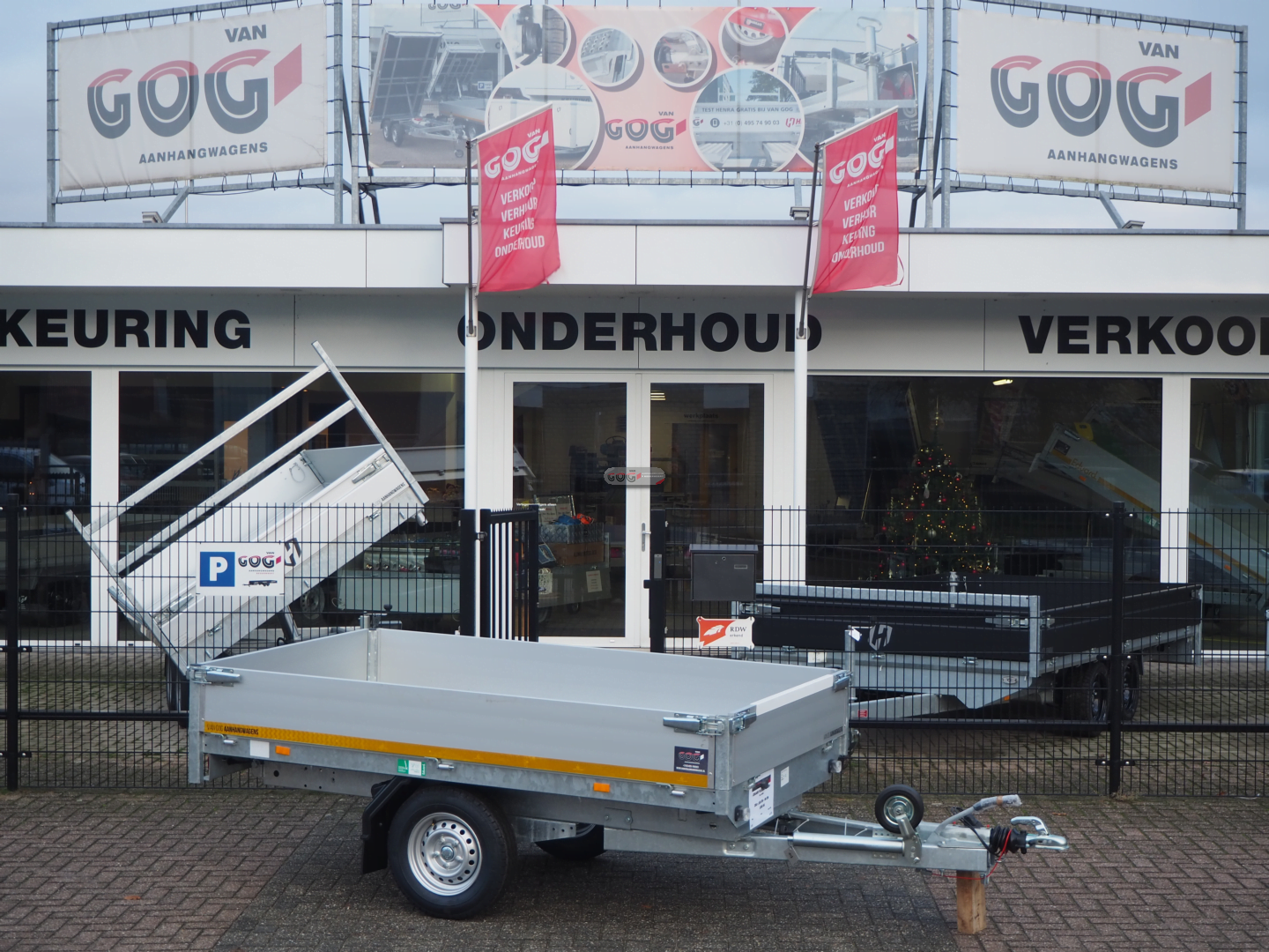 Eduard plateauwagen 256x150 1350kg 66cm b-keuze € 1500 excl. 21%BTW voorraadnummer 148 (9)