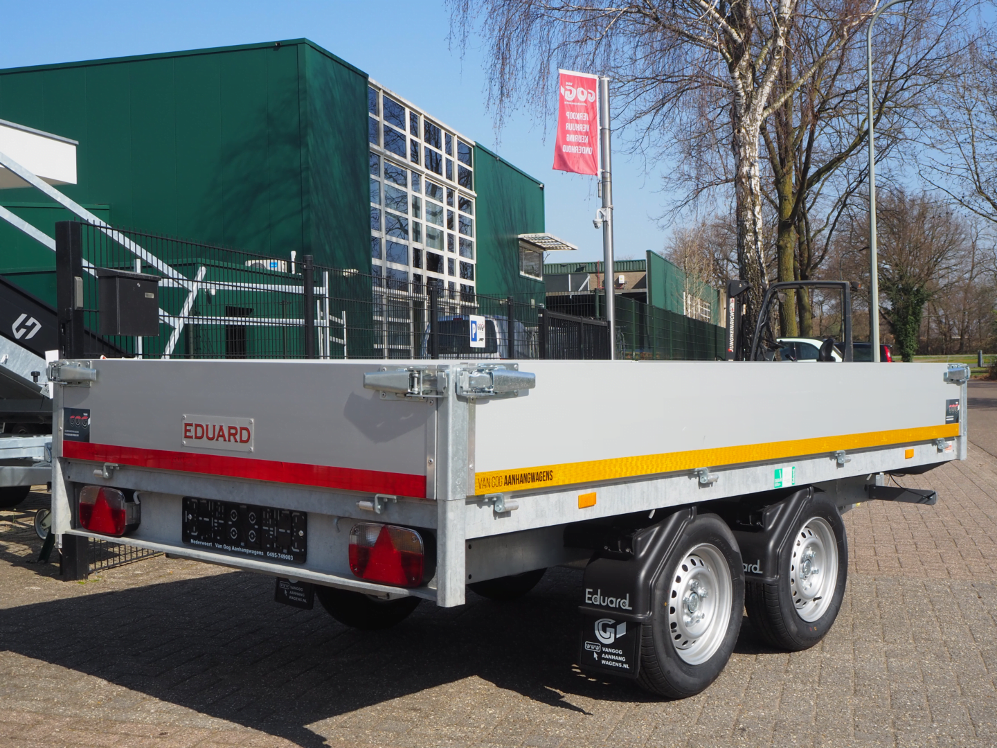 ongeremde Eduard plateauwagen 750kg 310x160 lvh 72 dubbelasser b-keuze voorraadnummer 10 €1600,- excl. 21%BTW (3)
