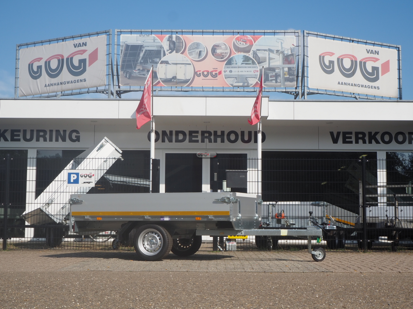 Eduard plateauwagen 230x145 750kg lvh 63cm enkelasser incl. neuswiel €1190,- excl. 21%BTW voorraadnummer 51 (4)