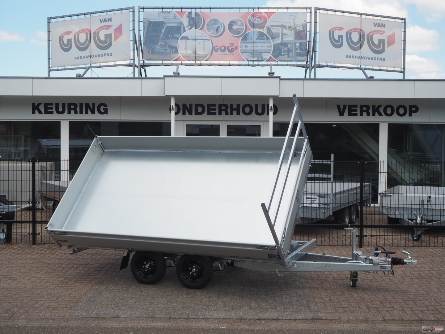 Henra 3zijdige kipper 3500kg 351x185 parabolic elektrisch black polished velgen extra zwaar neuswiel (7)