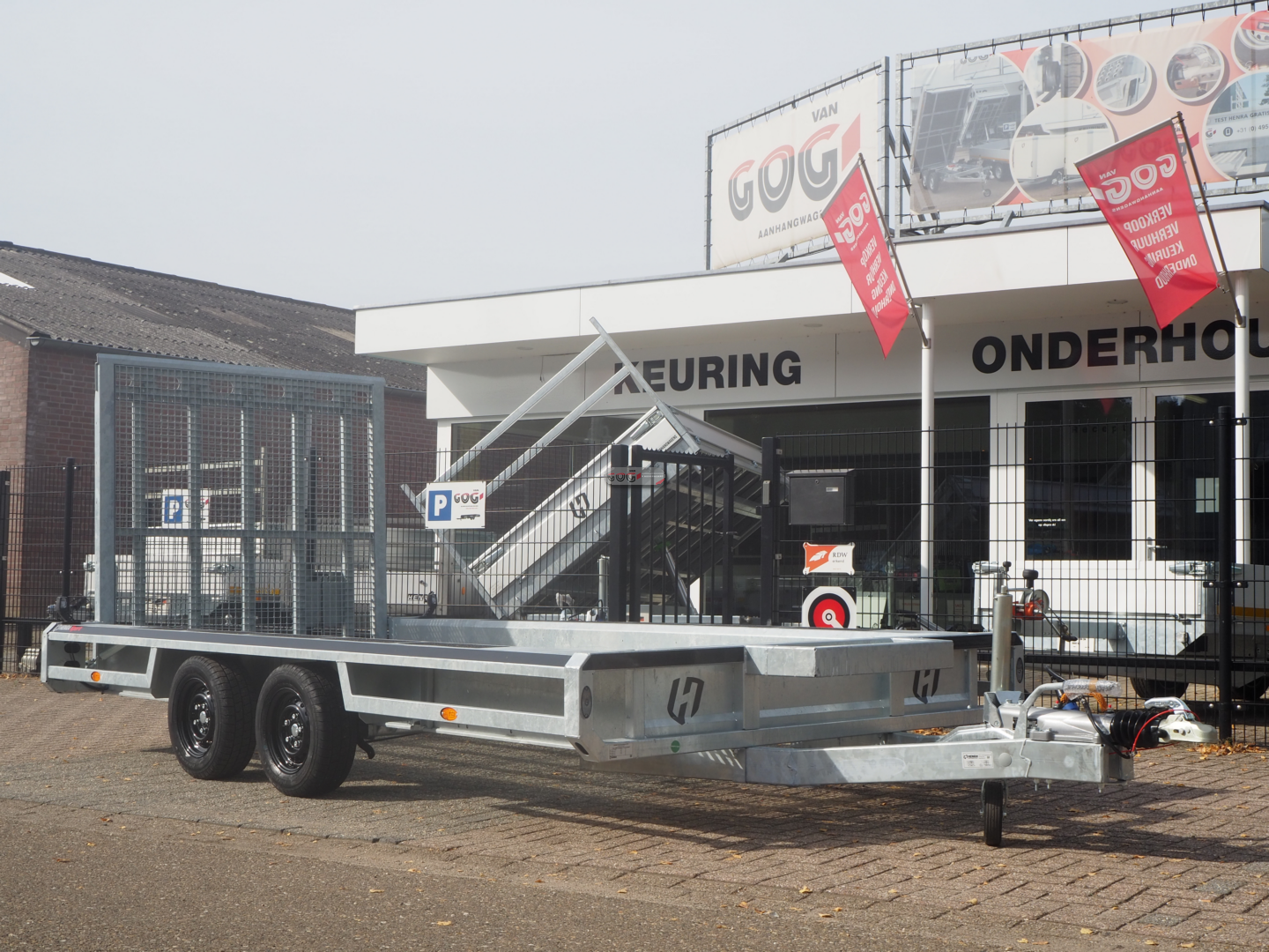 Henra machinetransporter 400x175 3500kg expert uitvoering roosterprofiel laadvloer klep 165 ipv 115cm € 6390 excl. 21%BTW (3)